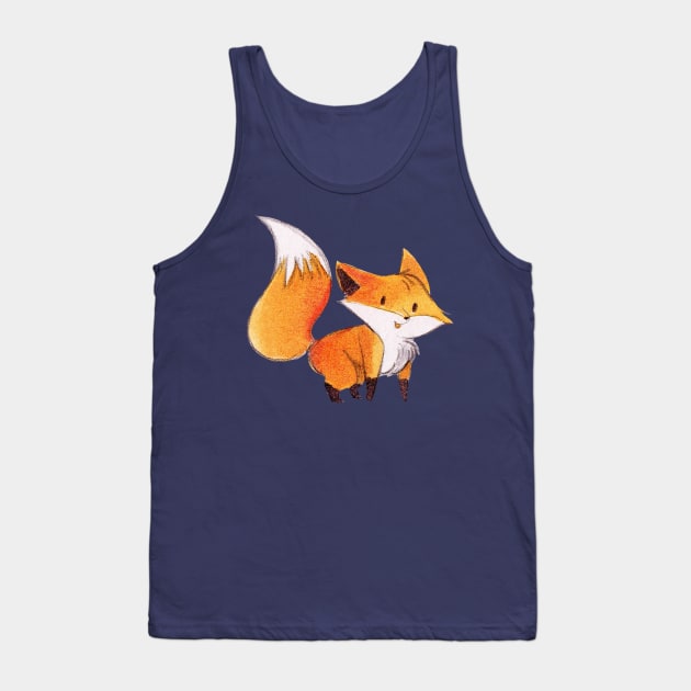 Cute Watercolor Fox Tank Top by saradaboru